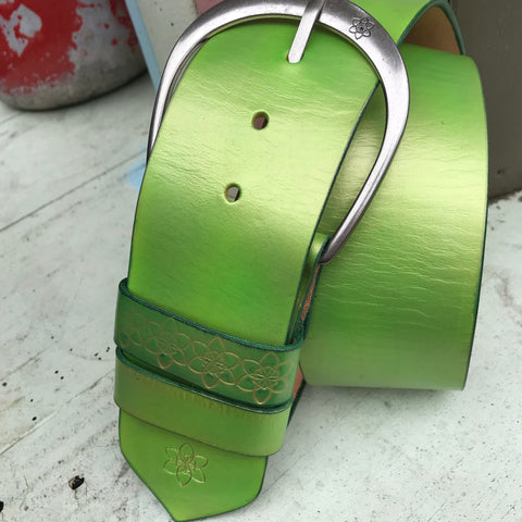Lime Spider NEON Sparkle Hippi Belt