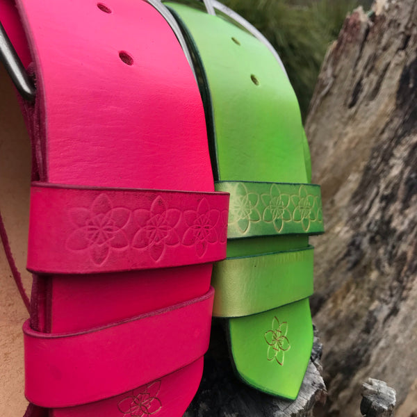 Lime Spider NEON Sparkle Hippi Belt