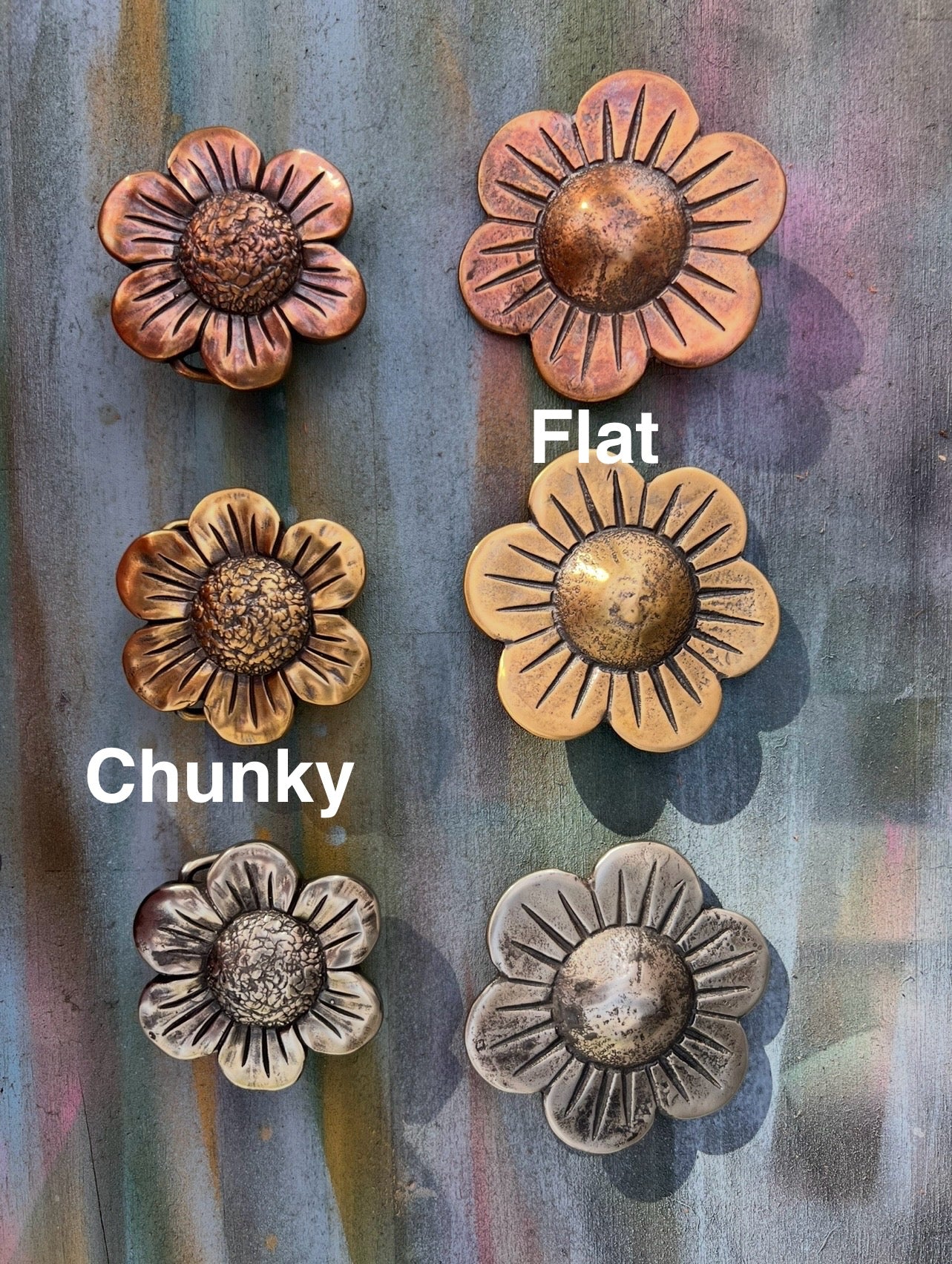 Boho Daisy Flower Handmade Buckle with or without Belt