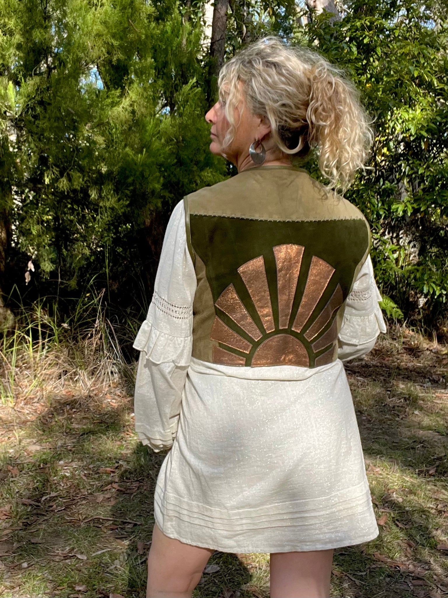 Halcyon Sky Suede Boho Vest