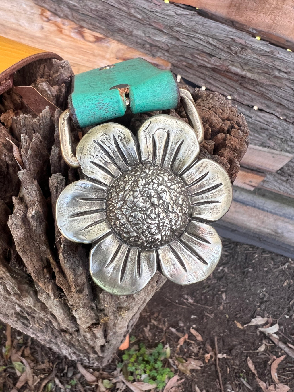 Boho Daisy Flower Handmade Buckle with or without Belt