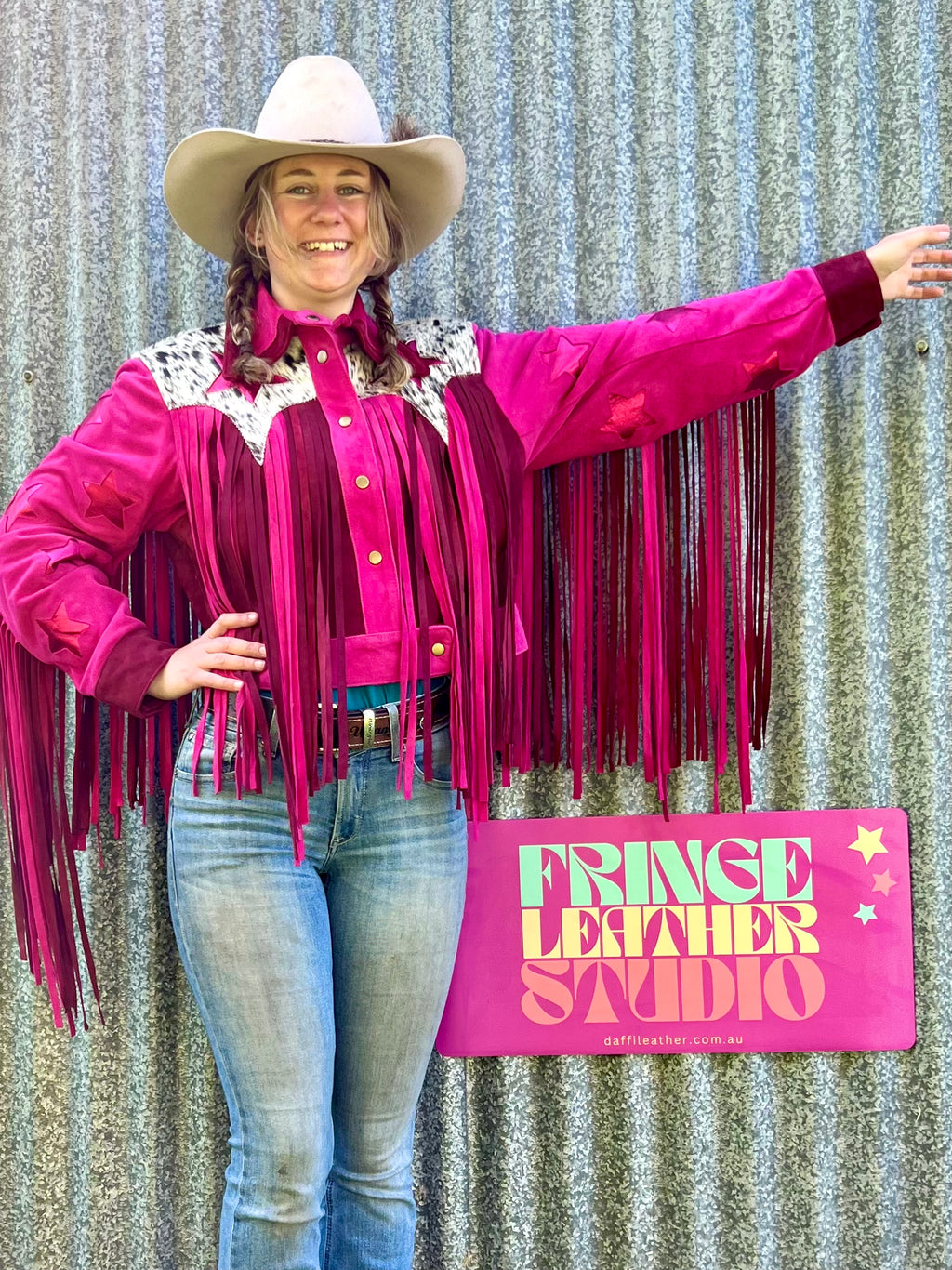 RocknRolll Retro Crop Suede Fringe Leather Jacket