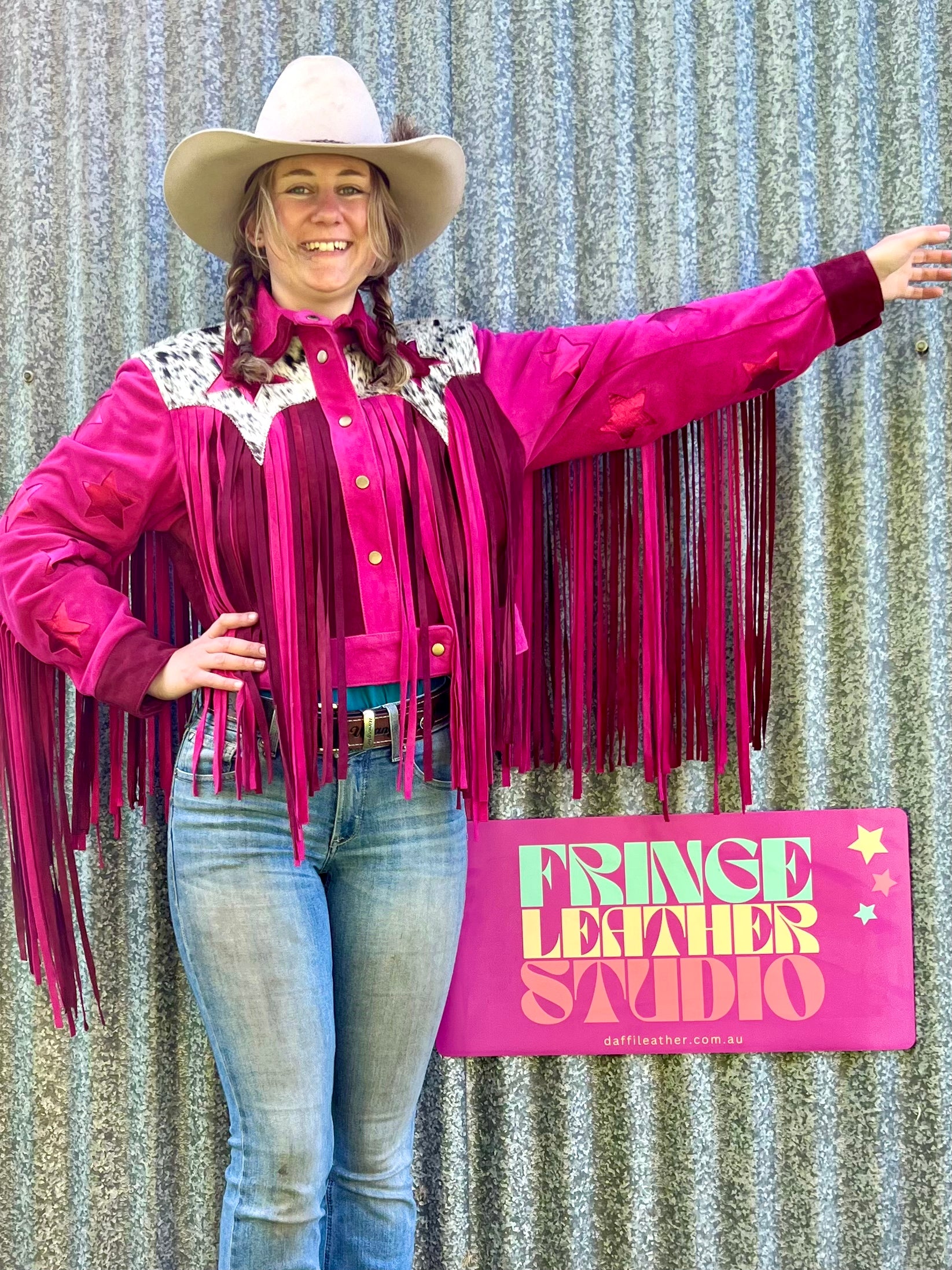 RocknRolll Retro Crop Suede Fringe Leather Jacket