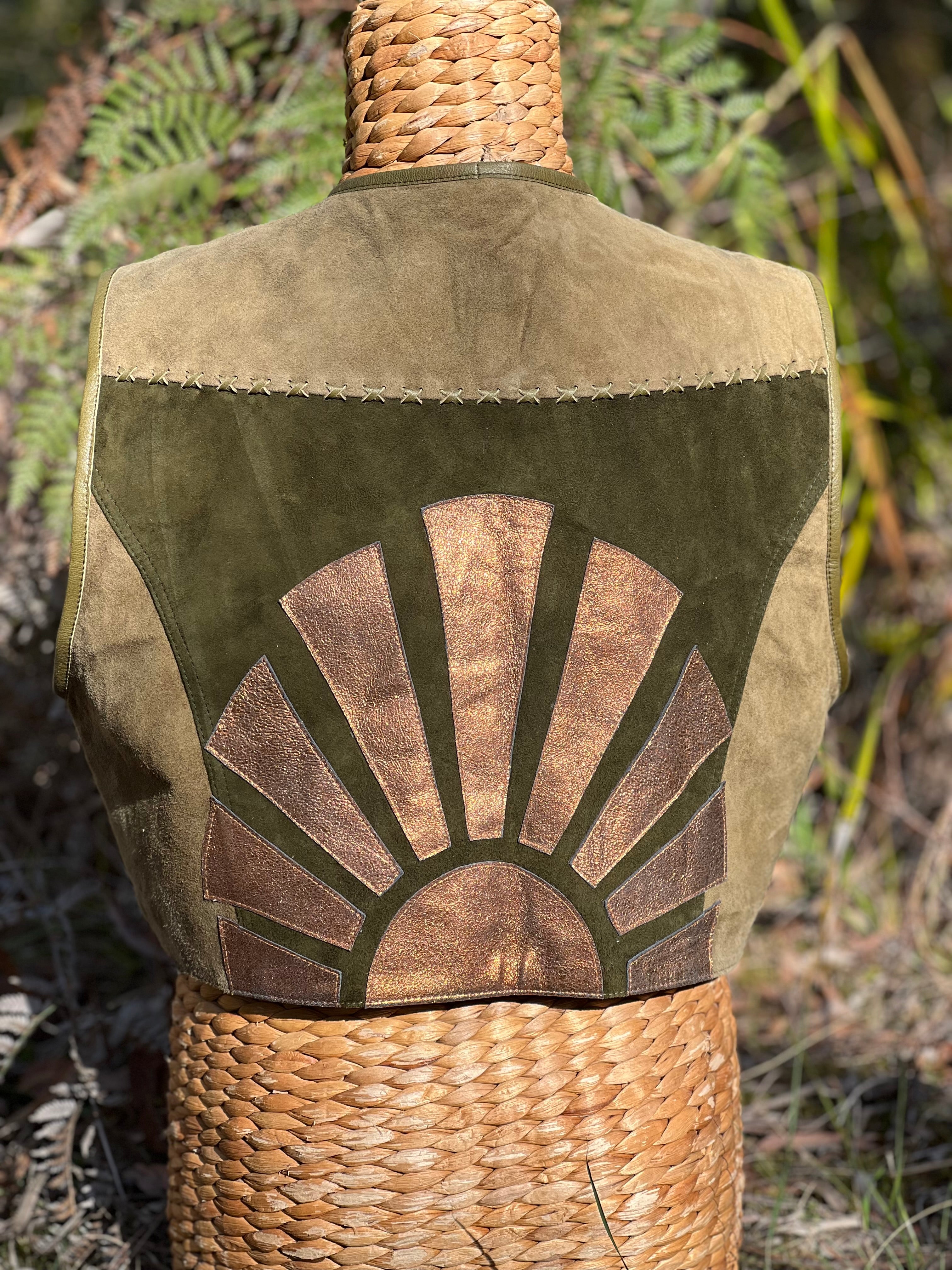 Halcyon Sky Suede Boho Vest