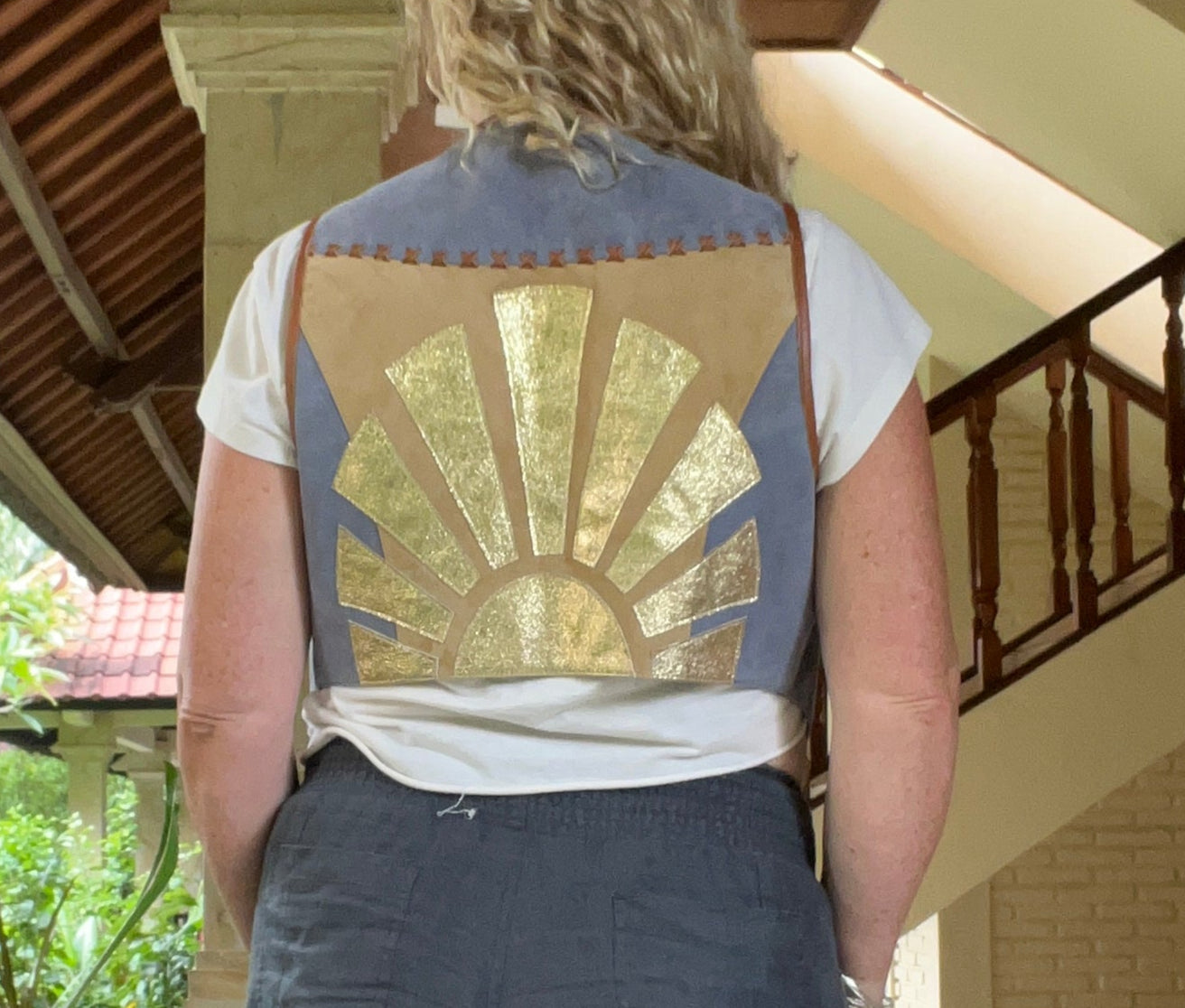 Halcyon Sky Suede Boho Vest