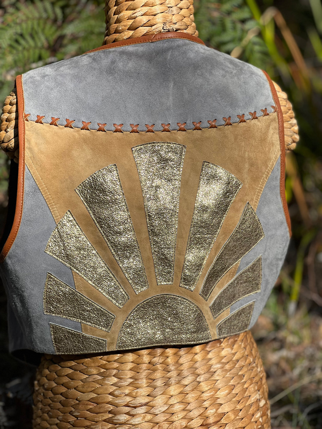 Halcyon Sky Suede Boho Vest