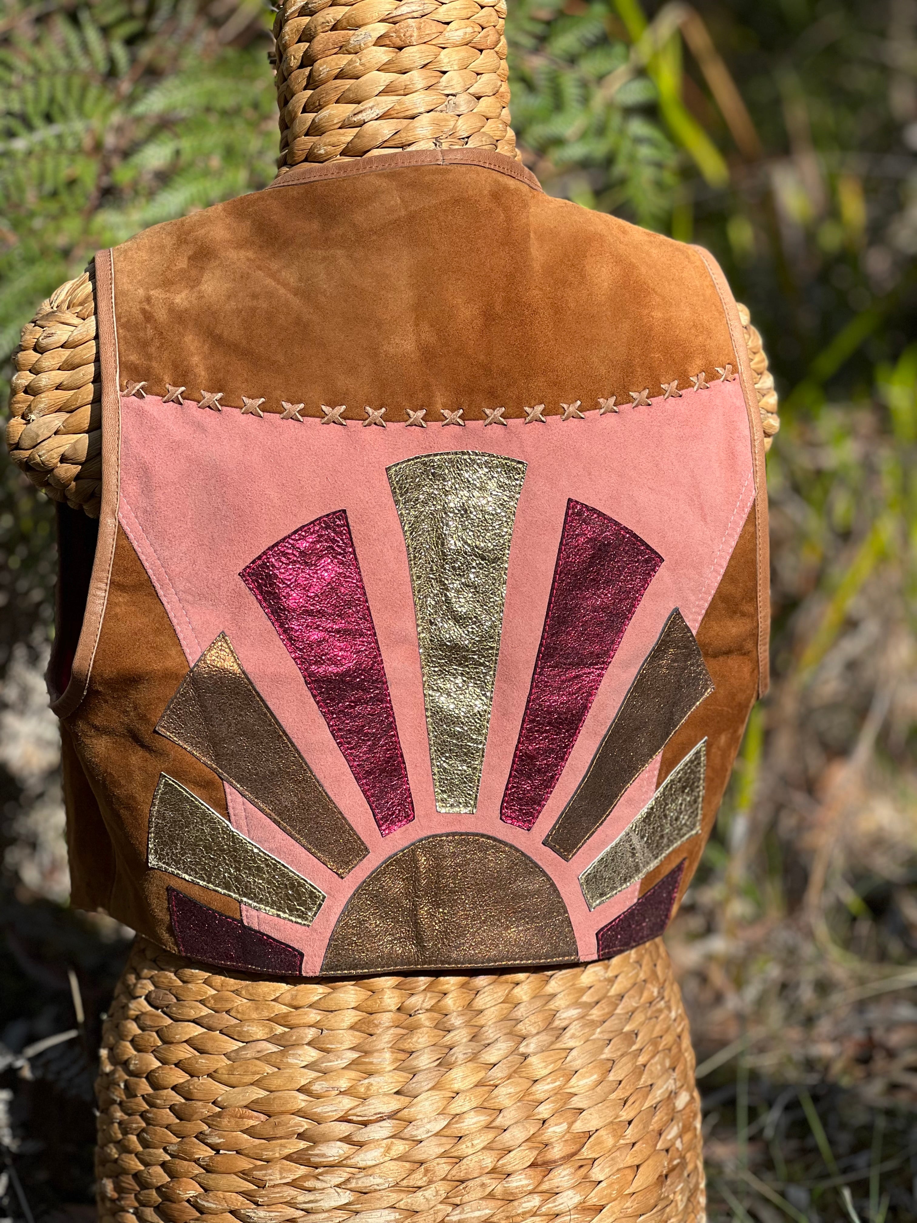 Halcyon Sky Suede Boho Vest