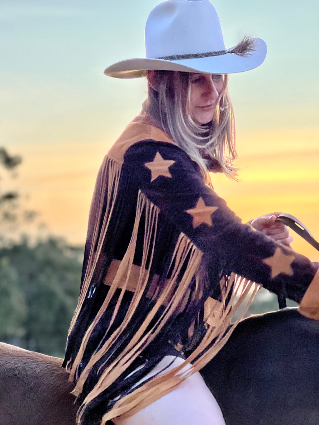 RocknRolll Retro Crop Suede Fringe Leather Jacket