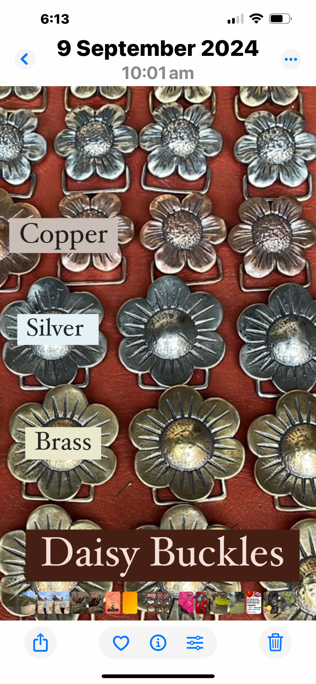 Boho Daisy Flower Handmade Buckle with or without Belt