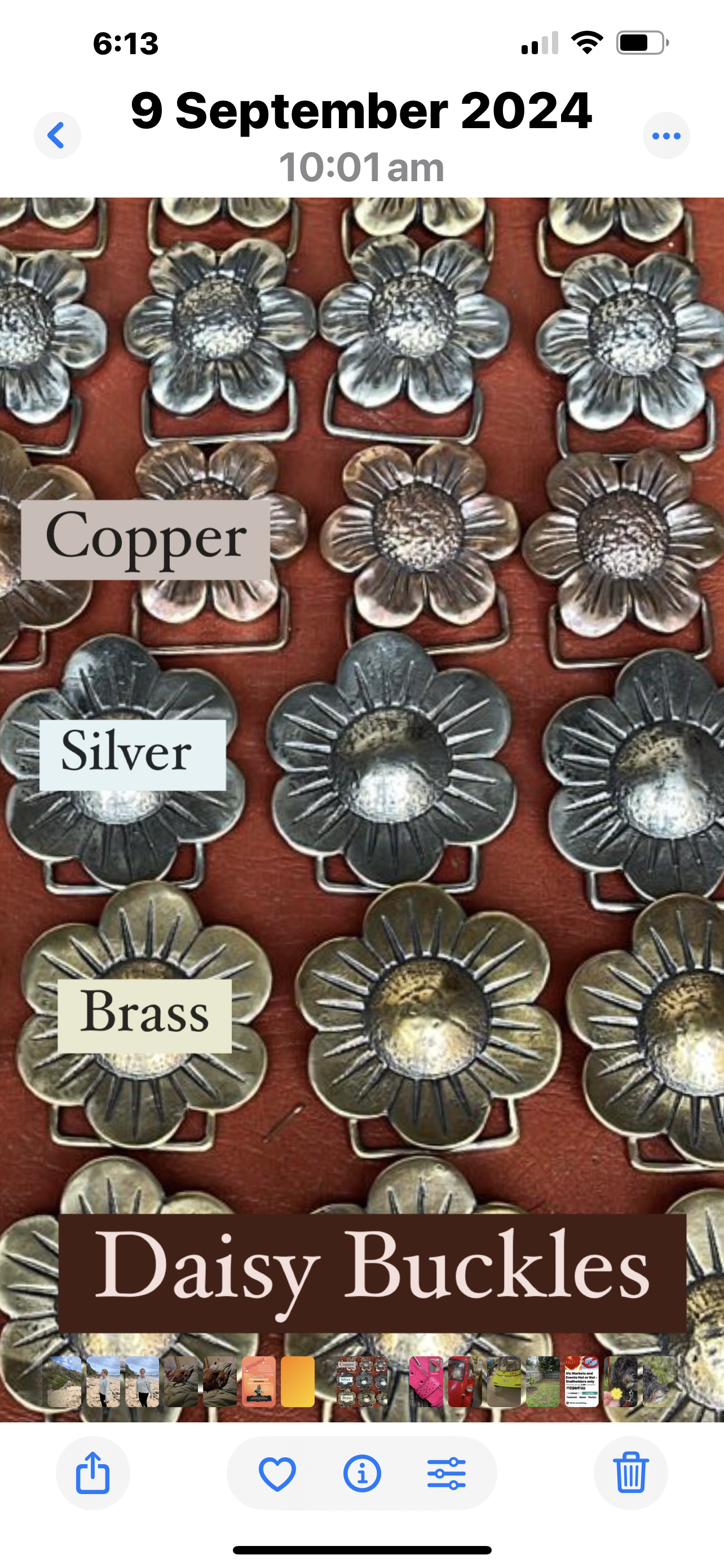 Boho Daisy Flower Handmade Buckle with or without Belt