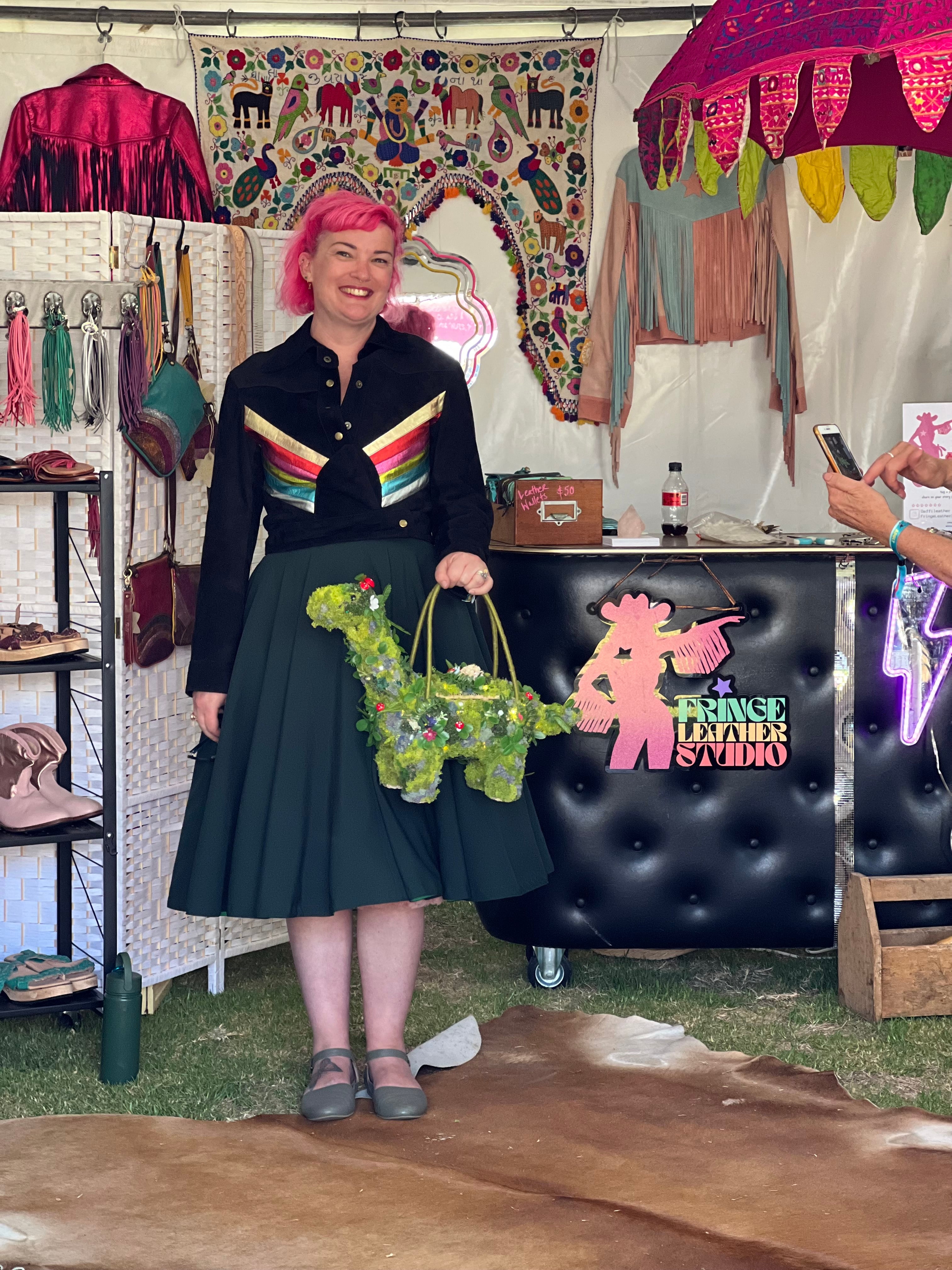 The Bowie Rainbow Retro Crop Style Custom Leather Jacket