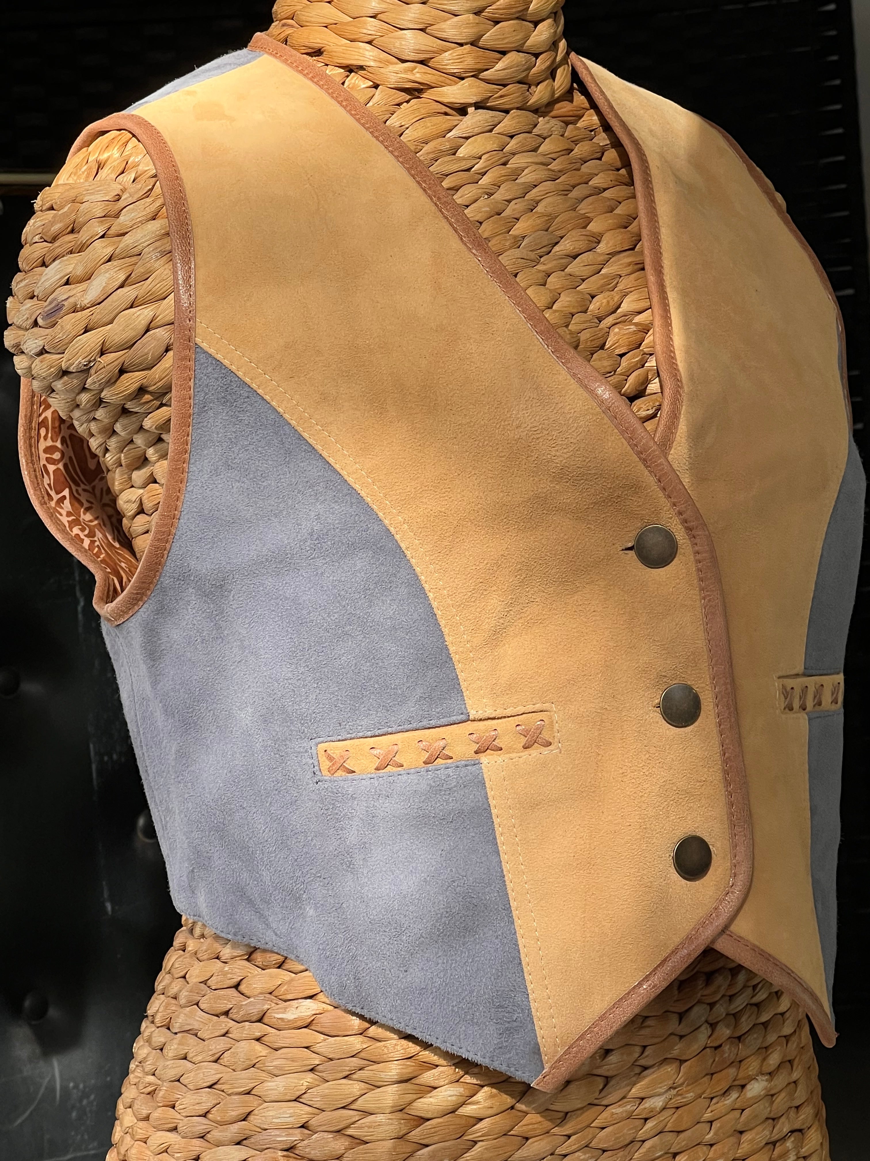 Halcyon Sky Suede Boho Vest