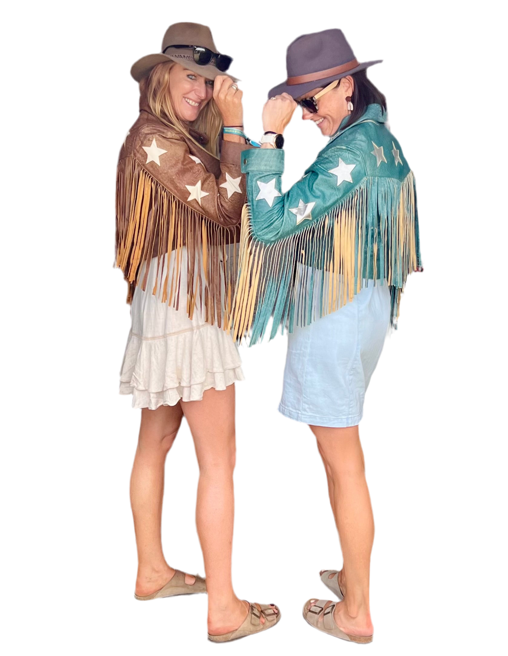 Jessie Cowgirl Retro Crop Style Fringe Leather Jacket