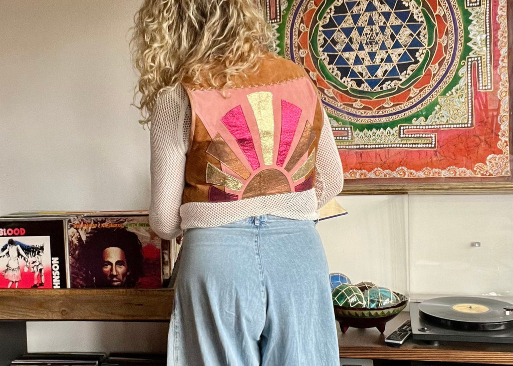 Halcyon Sky Suede Boho Vest