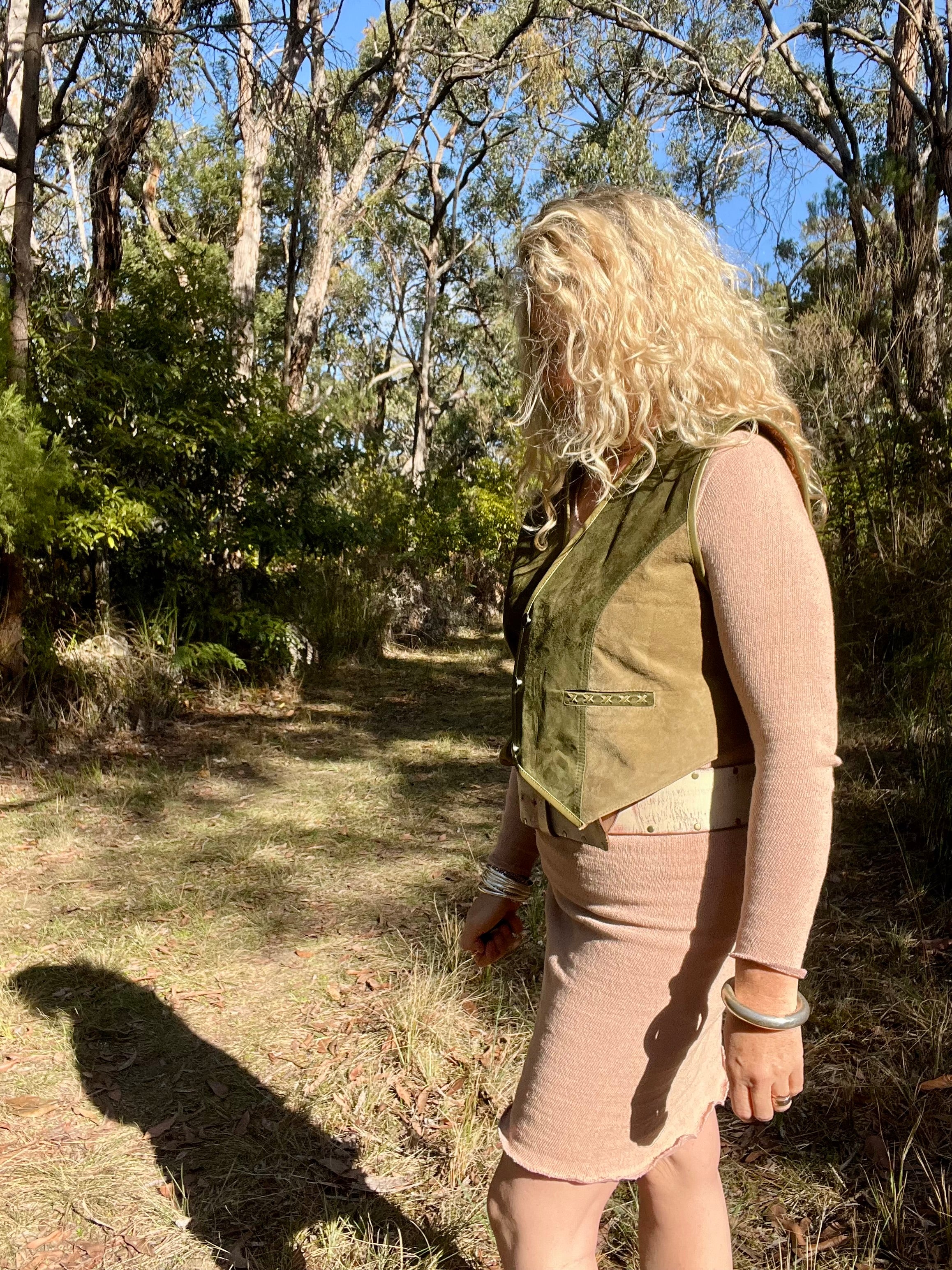 Halcyon Sky Suede Boho Vest