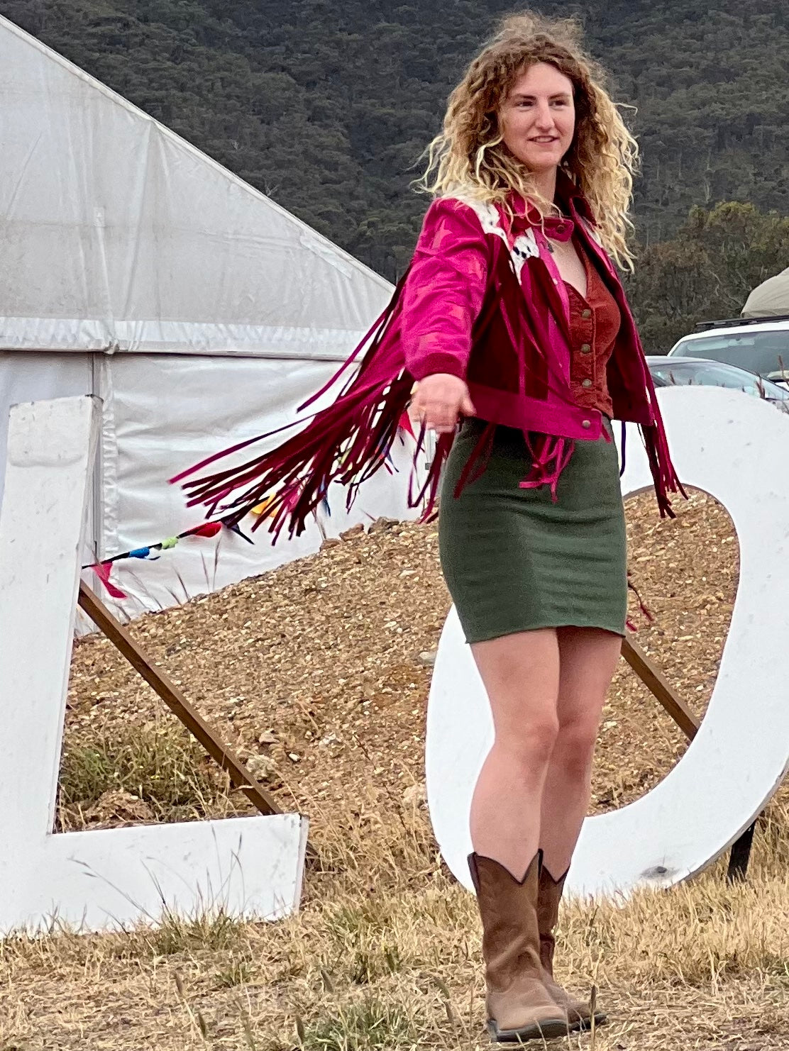 RocknRolll Retro Crop Suede Fringe Leather Jacket