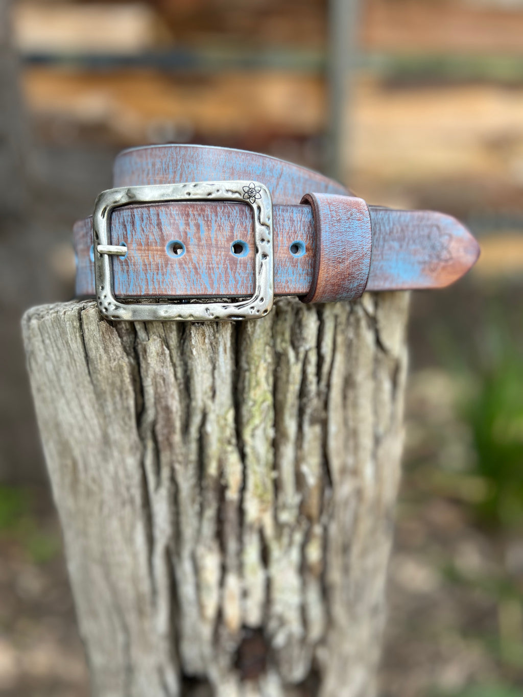 Boho Vintage Style 'Funki' Belt in Vintage Blue