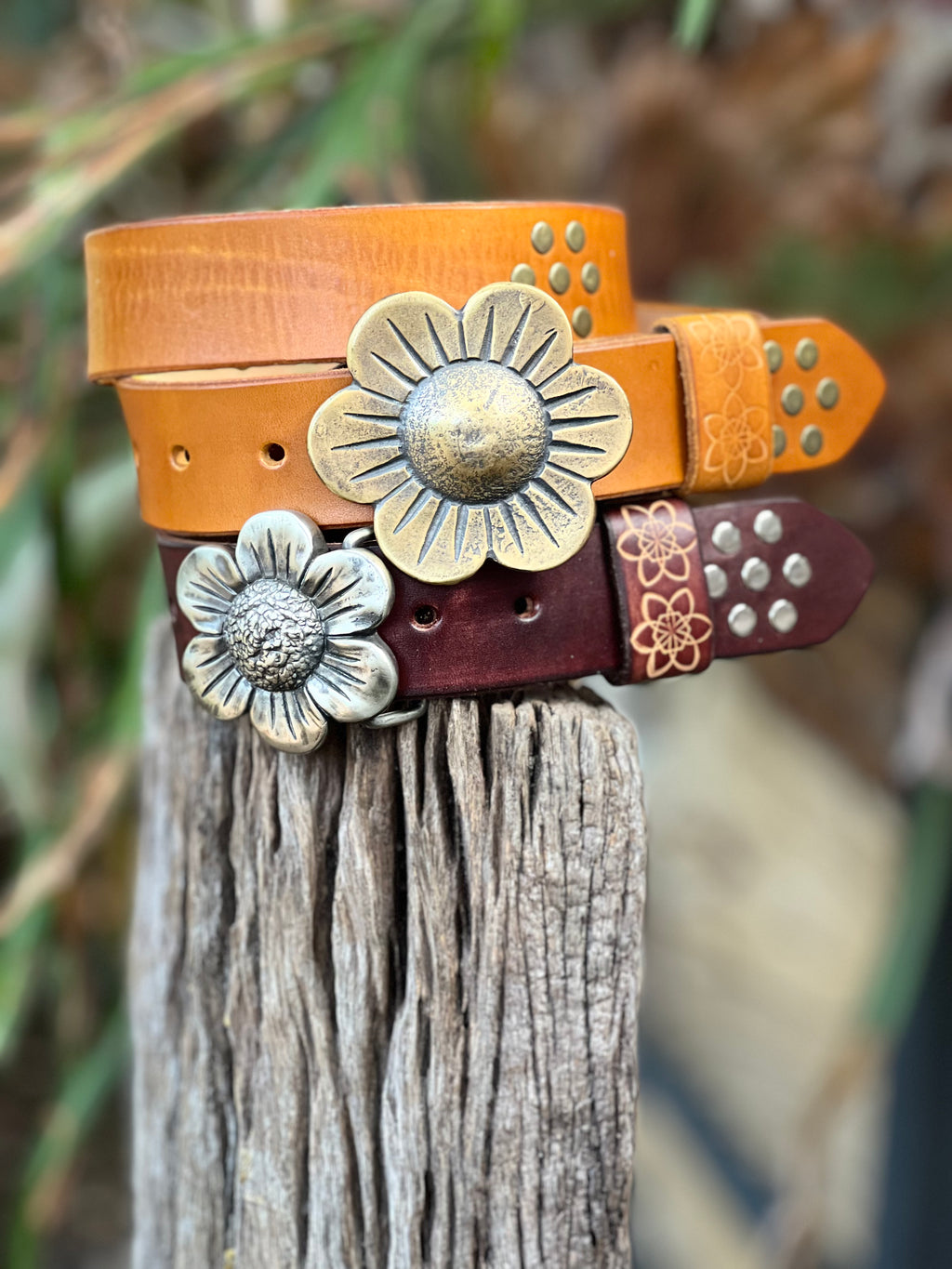 Boho Daisy Flower Handmade Buckle with or without Belt