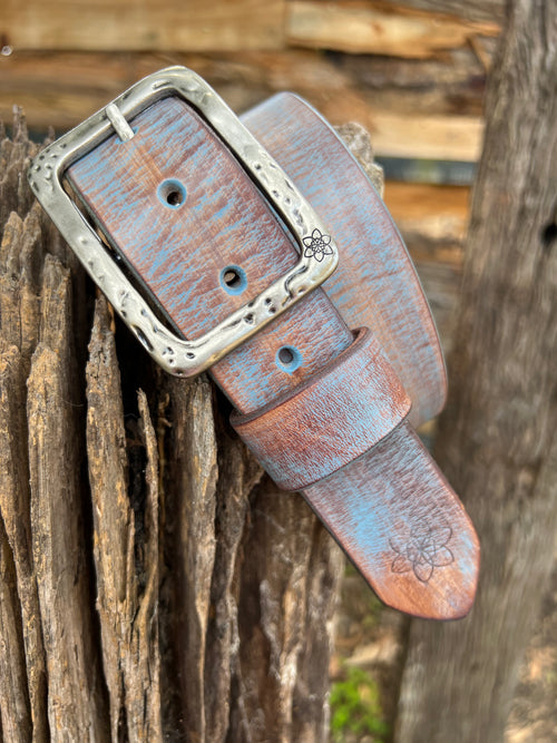 Boho Vintage Style 'Funki' Belt in Vintage Blue