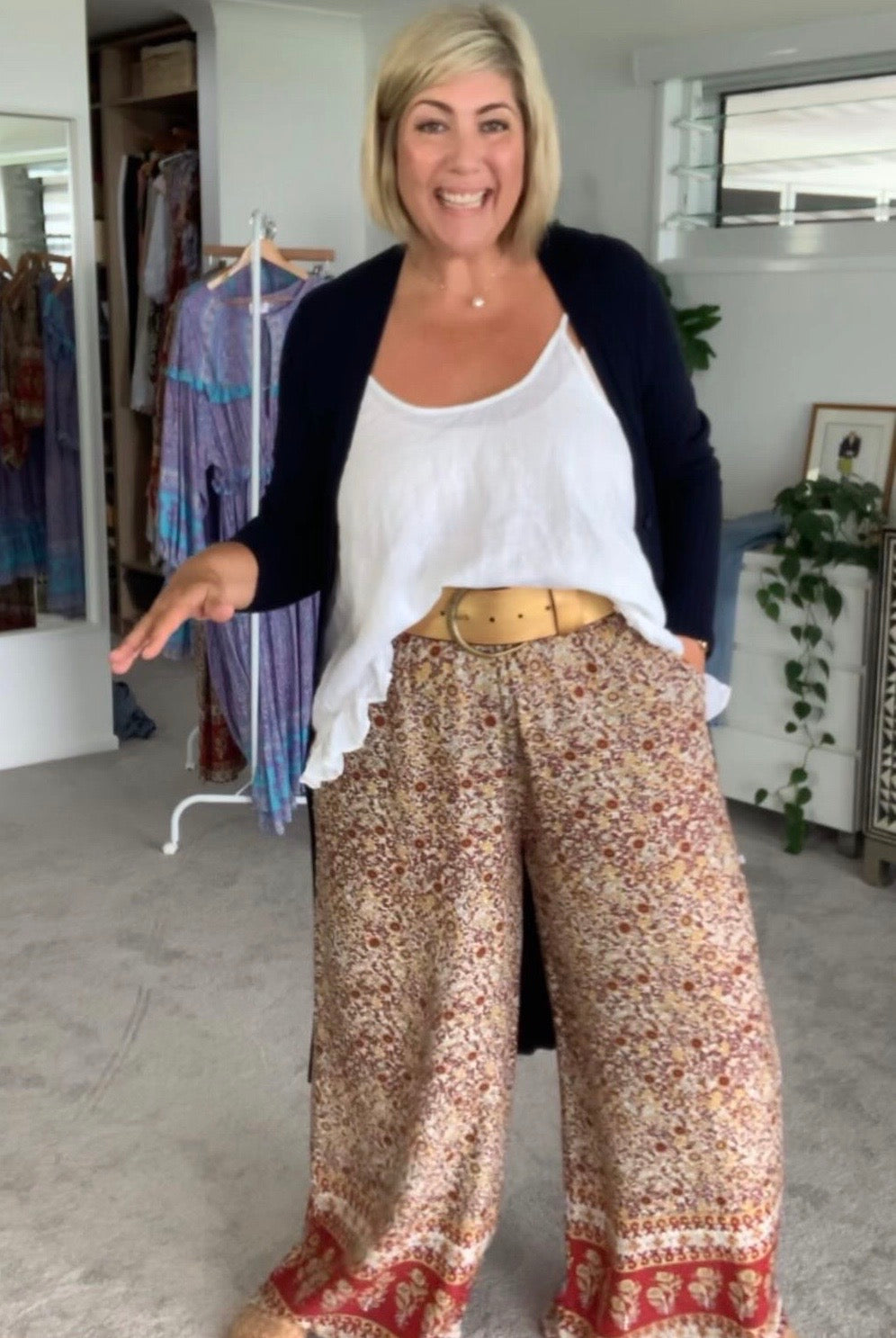 'Hippi' Wide Belt RASPBERRY Hot Pink Bright Bold Candy Colour Custom Handmade Hand Painted Distressed Leather Stamped Flower Belt with Antique Buckle