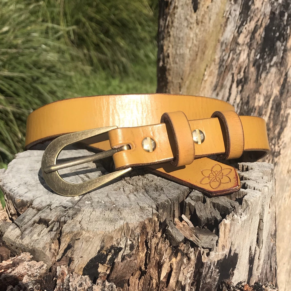 Boho Vintage Style 'Slinki' Belt in Mustard
