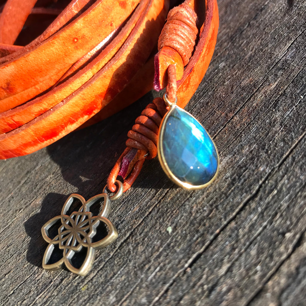 Wispi Gem Tie Belt  Natural