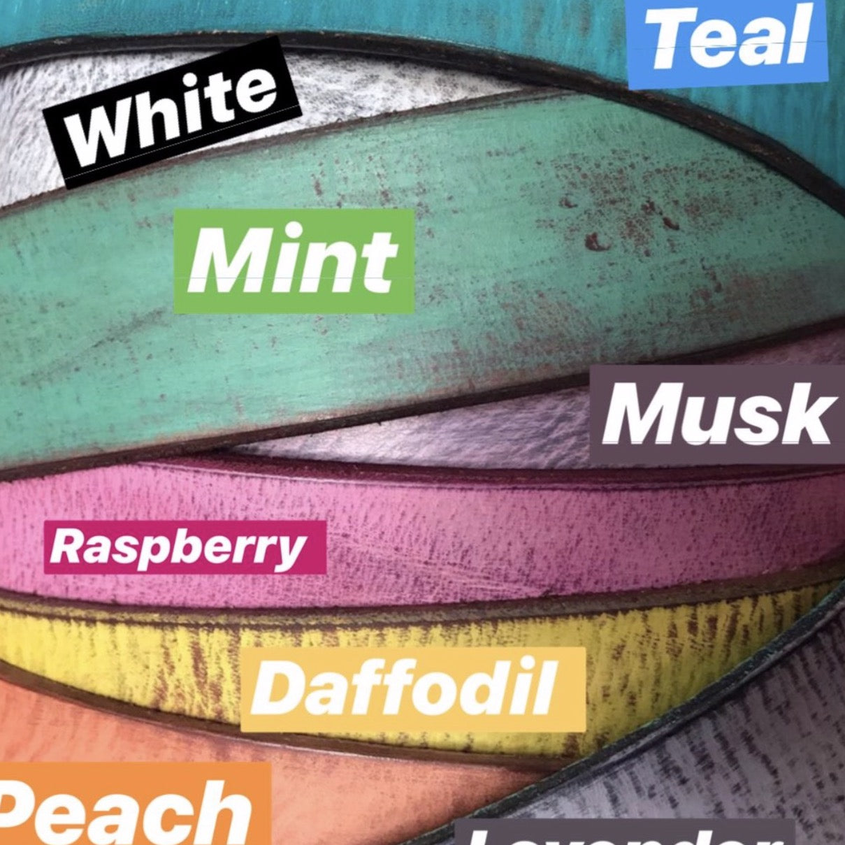 Slinki 25mm Thin Belt Custom Colour Handmade Distressed Leather