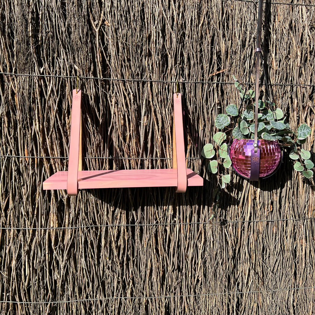 Leather Hanging Floating Shelf Brackets