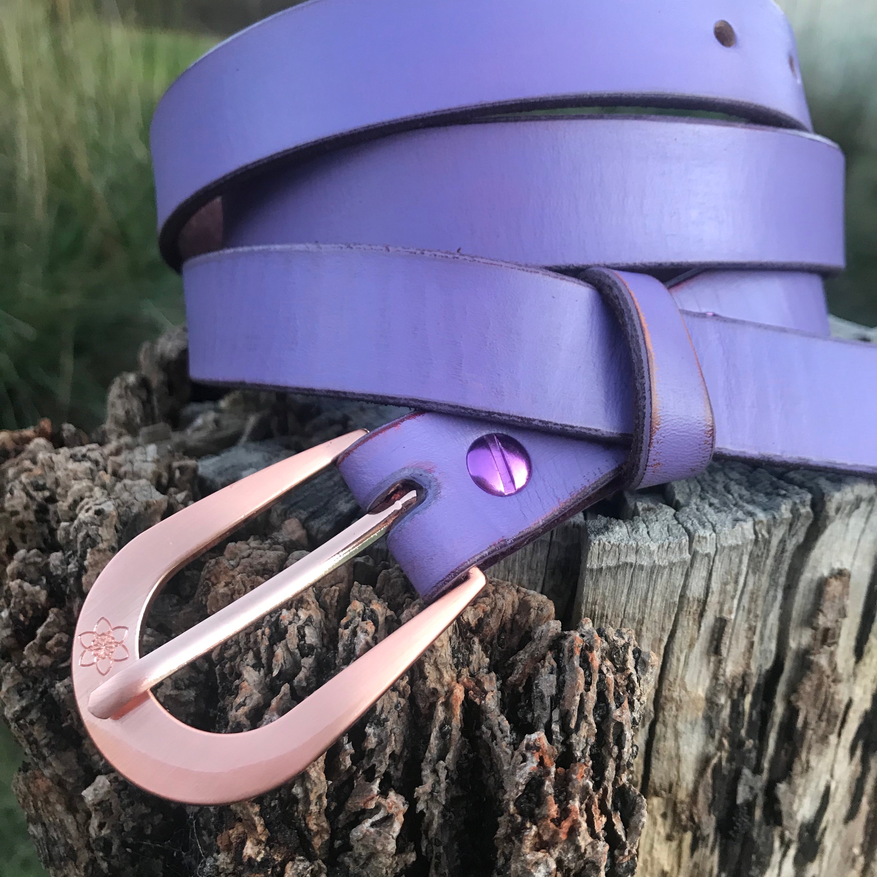 Boho Vintage Style 'Slinki' Belt in VIOLET