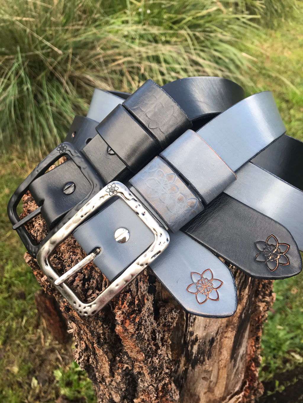 Boho Vintage Style 'Funki' Belt in SLATE Grey