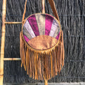 'Follow the Sun' Round Boho Bag Antique Tan