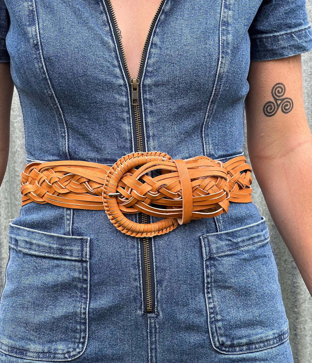 Wide Braided Belts