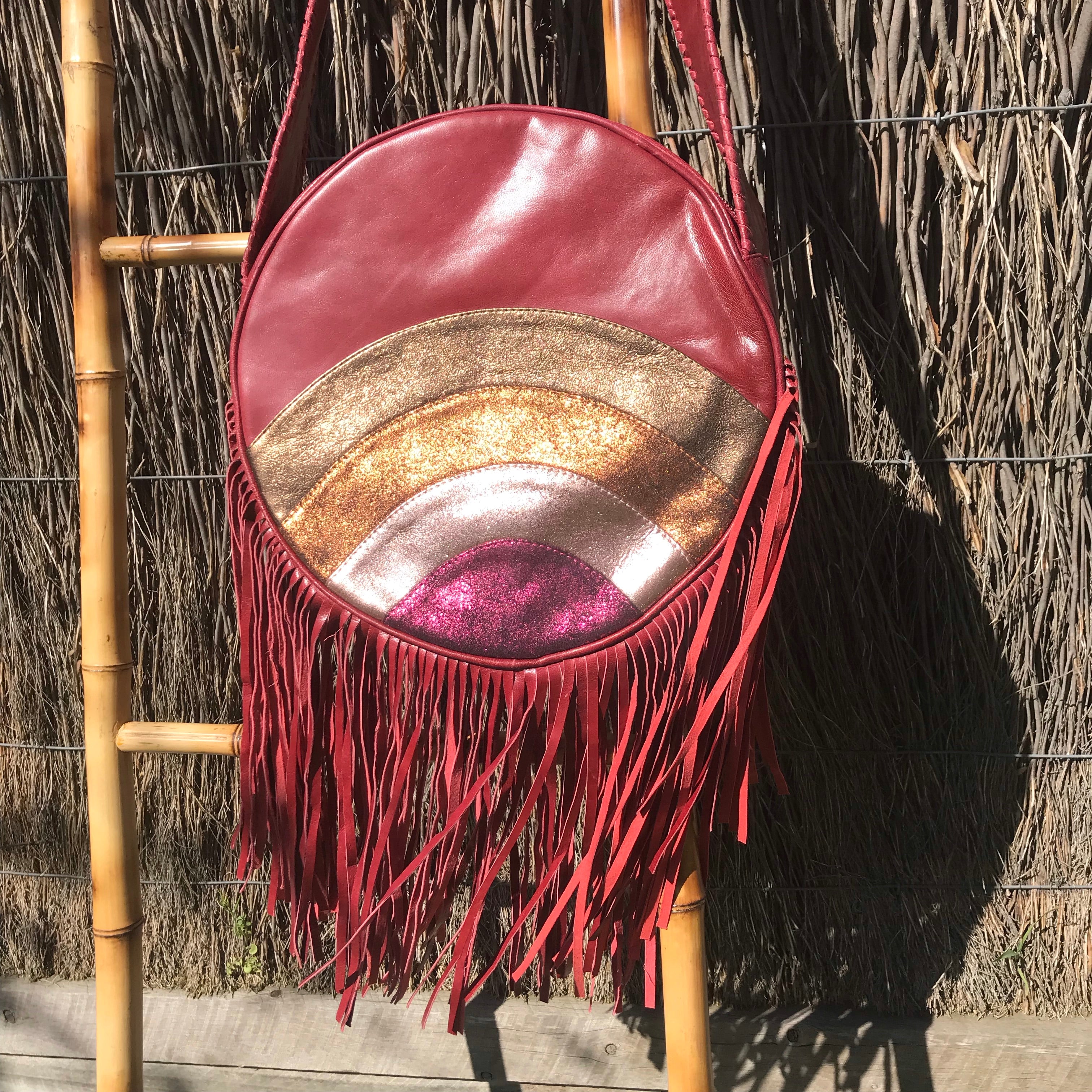 Rainbow Soul Cherry Round Boho Bag