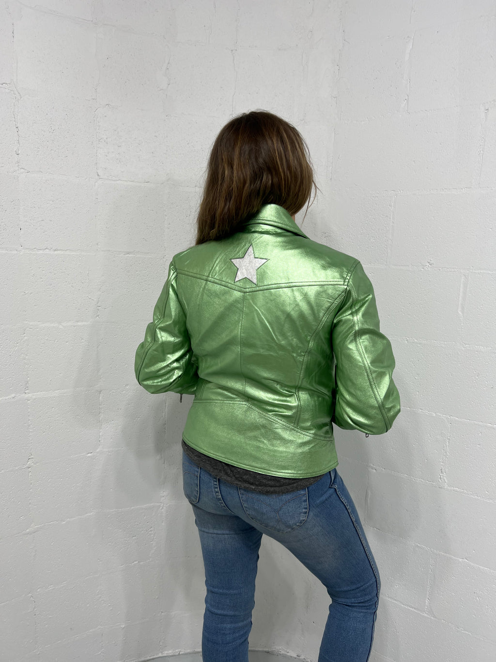 Stardust Biker Style Leather Jacket