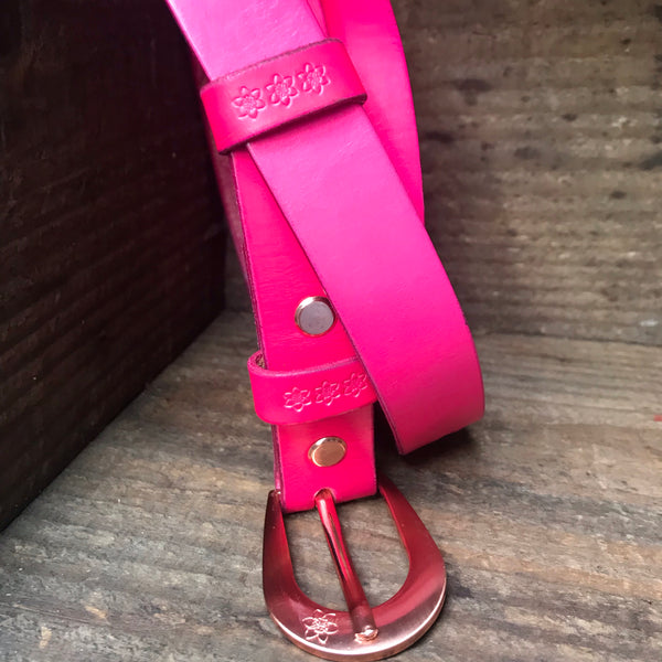 Neon Popping Pink ' Slinki' Belt