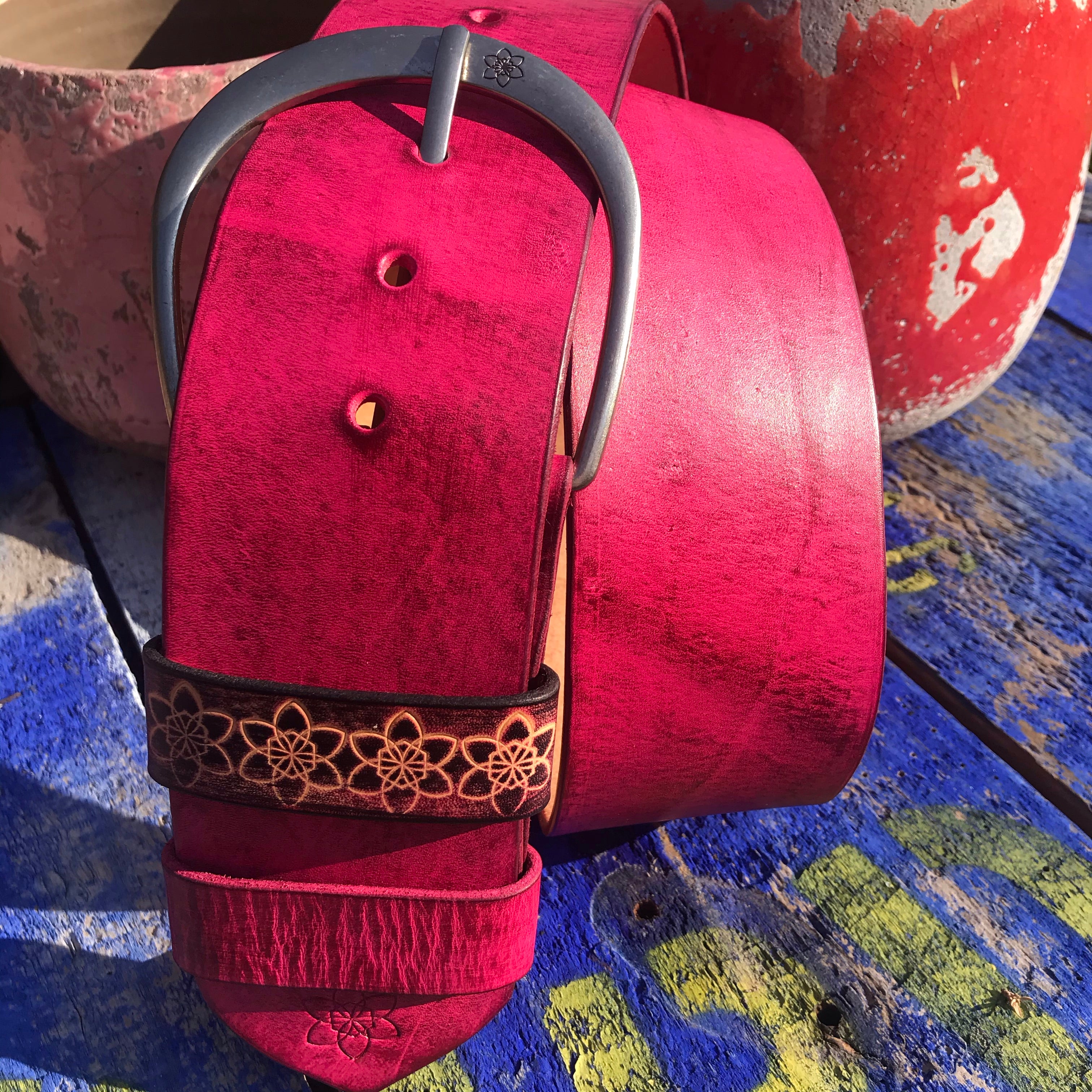 ‘Hippi' Wide Belt Edgy Pink