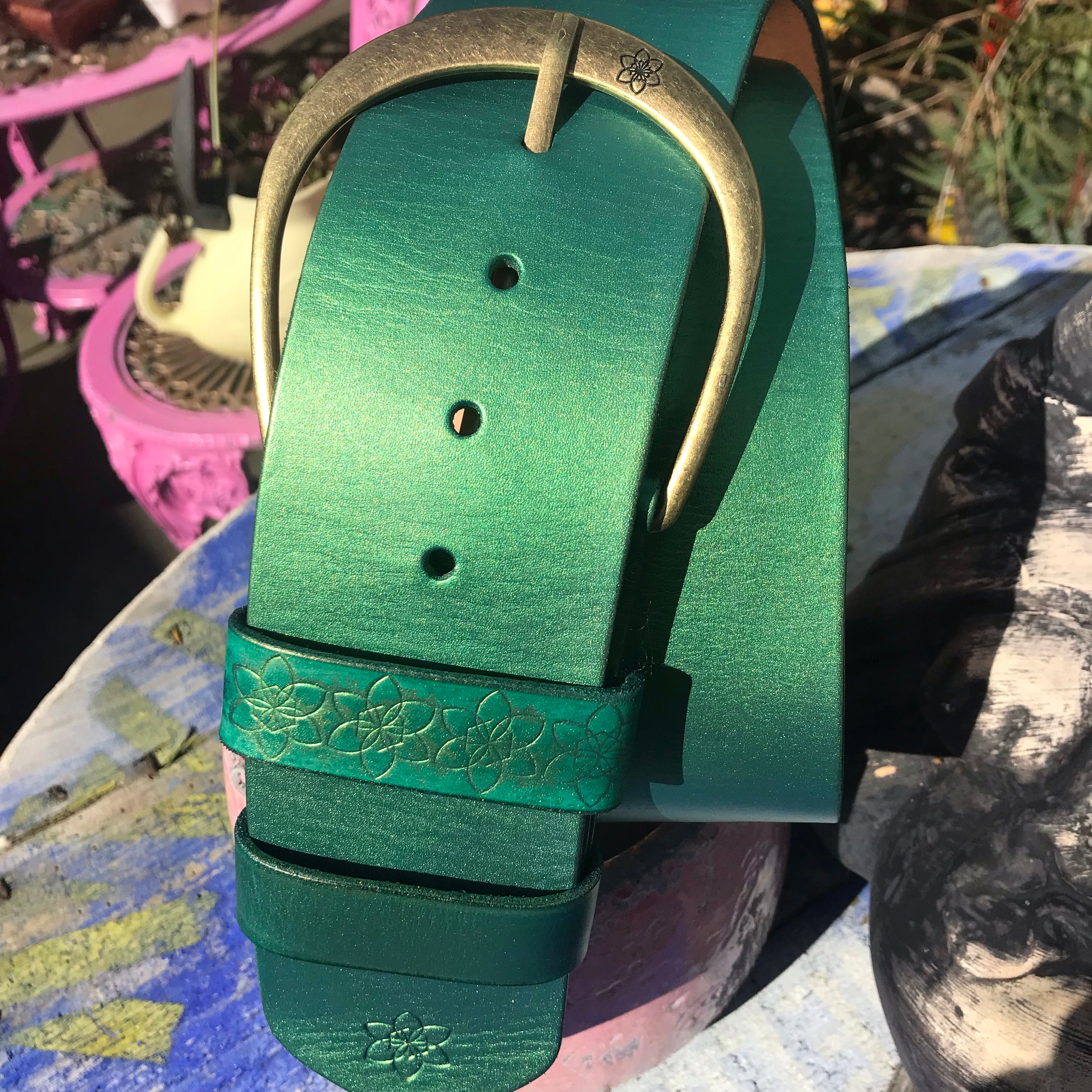 PEACOCK SPARKLE 'Hippi' Wide Belt