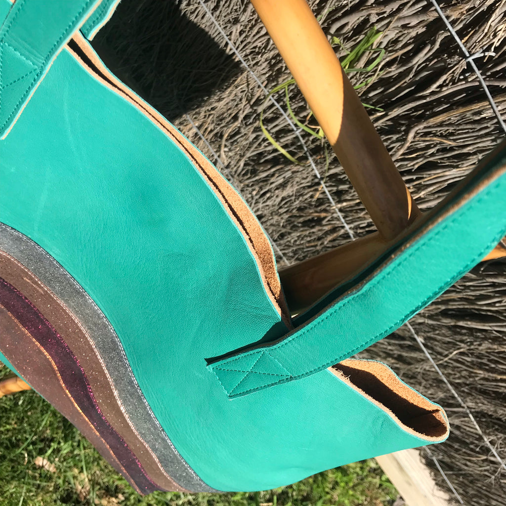 Turquoise Rainbow Soul Tote