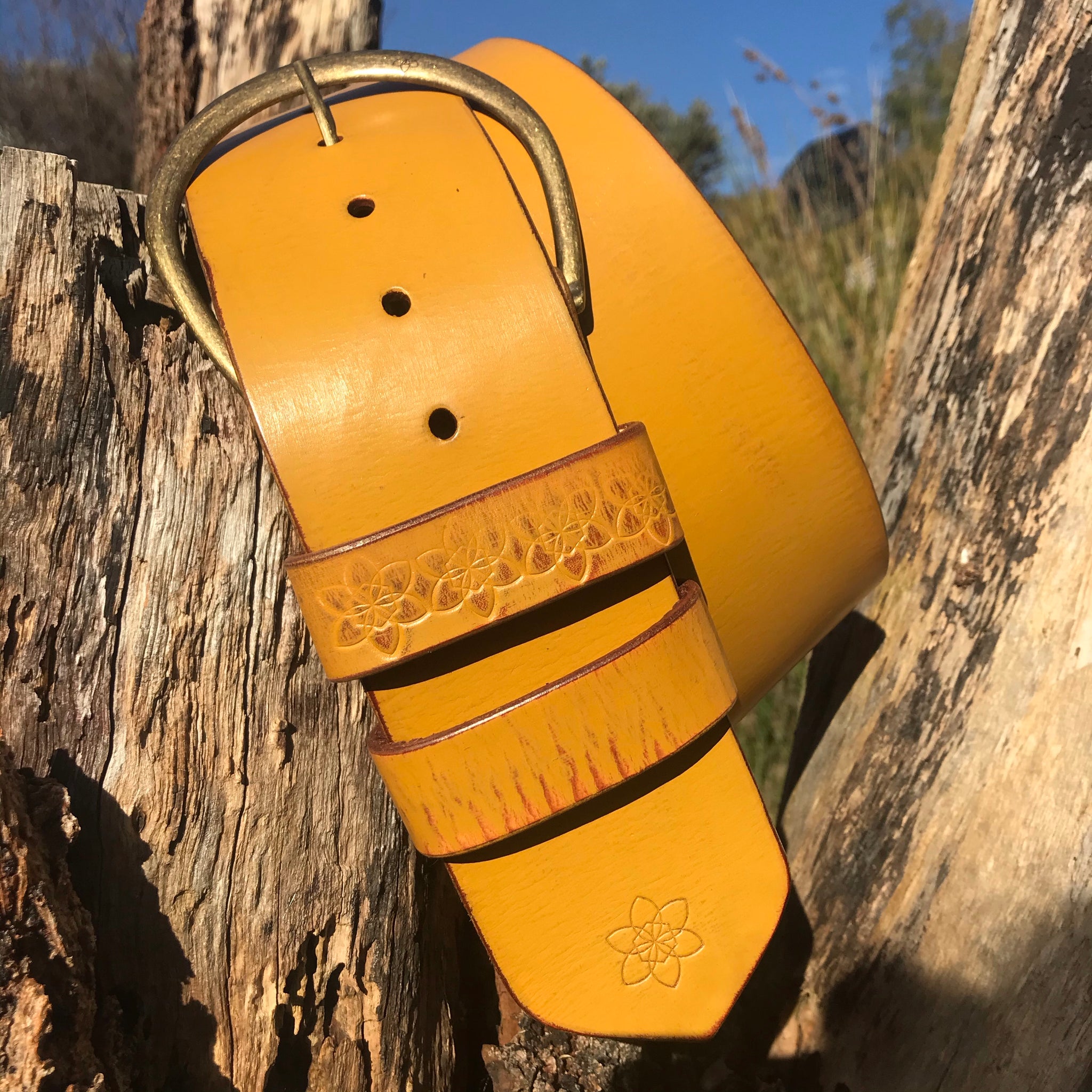 'Hippi' Wide Belt  MUSTARD