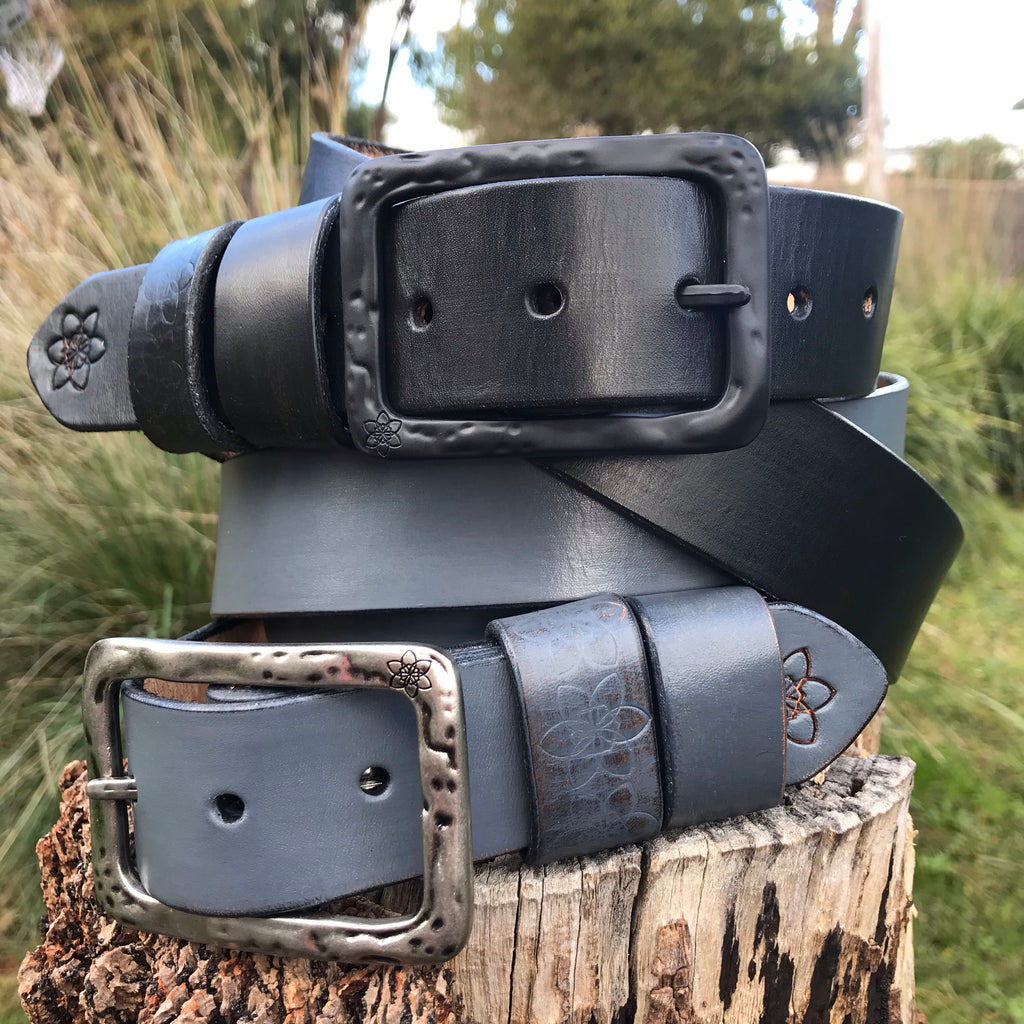 Boho Vintage Style 'Funki' Belt in SLATE Grey