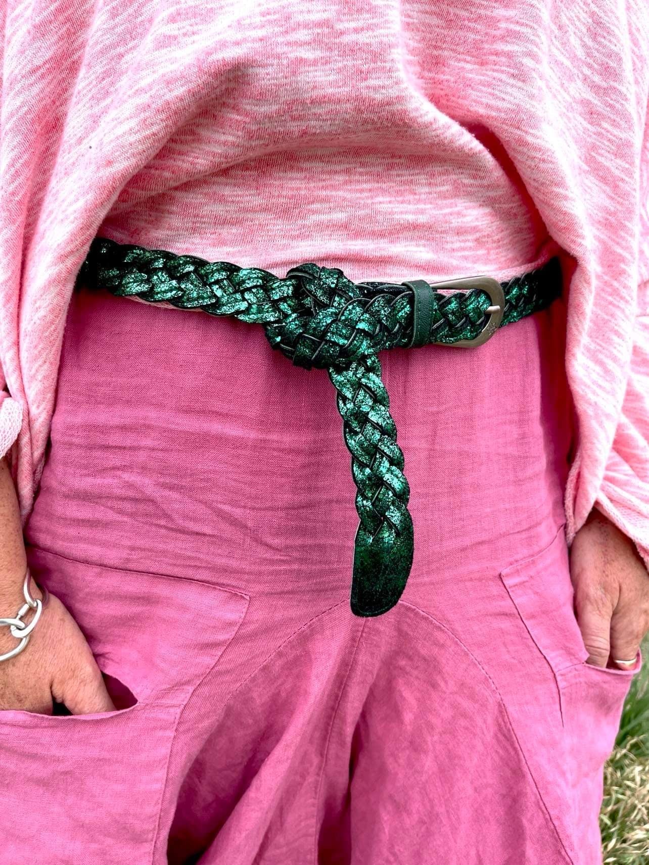 Reversible Sparkle Plait Belts