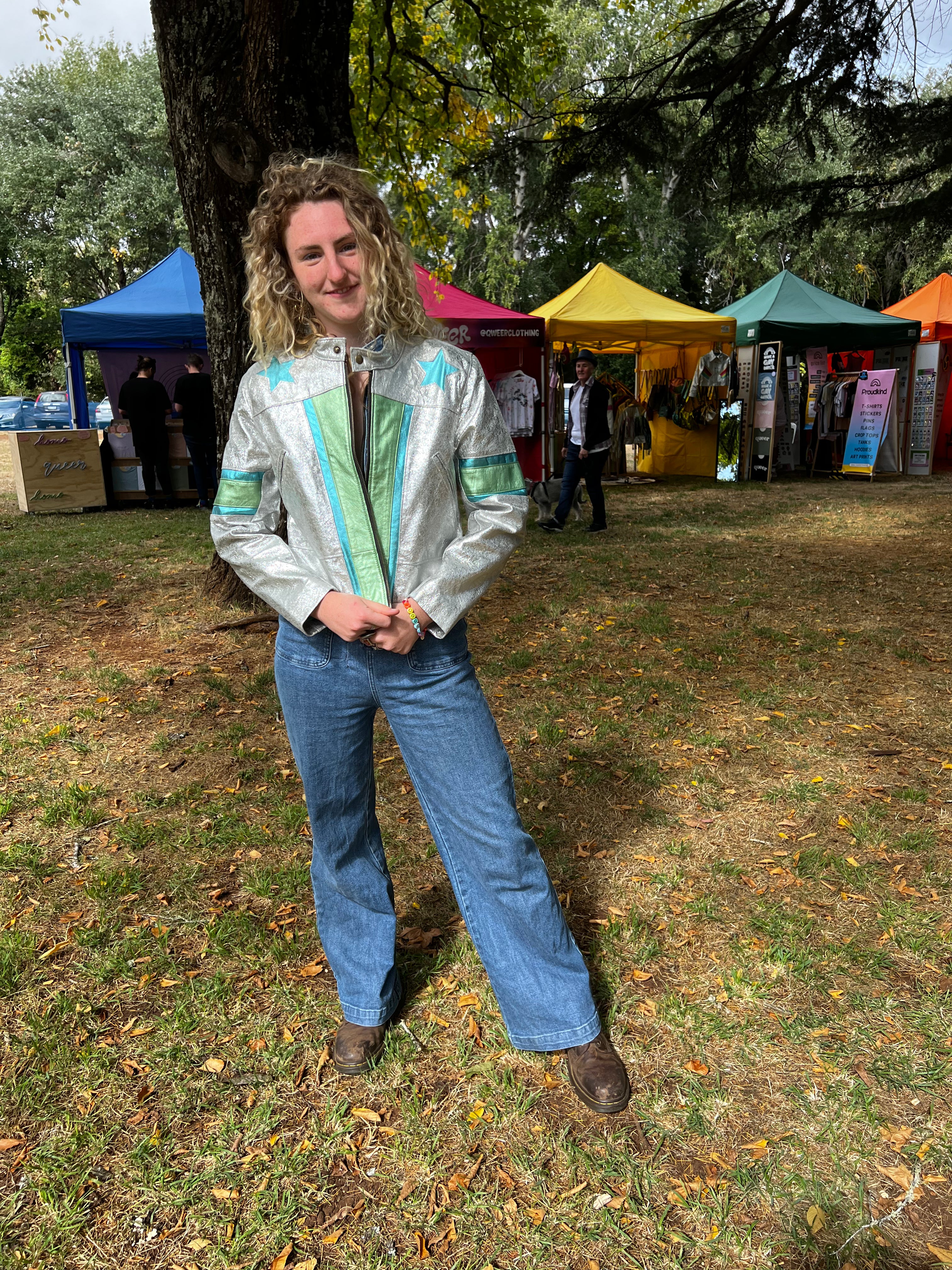 Barbarella Racer Style Leather Jacket