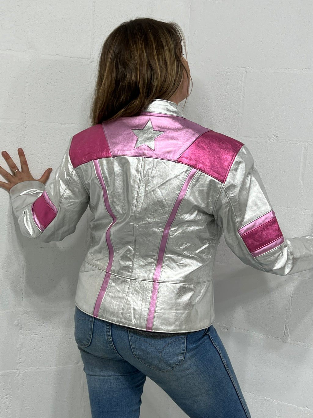 Barbarella Racer Style Leather Jacket