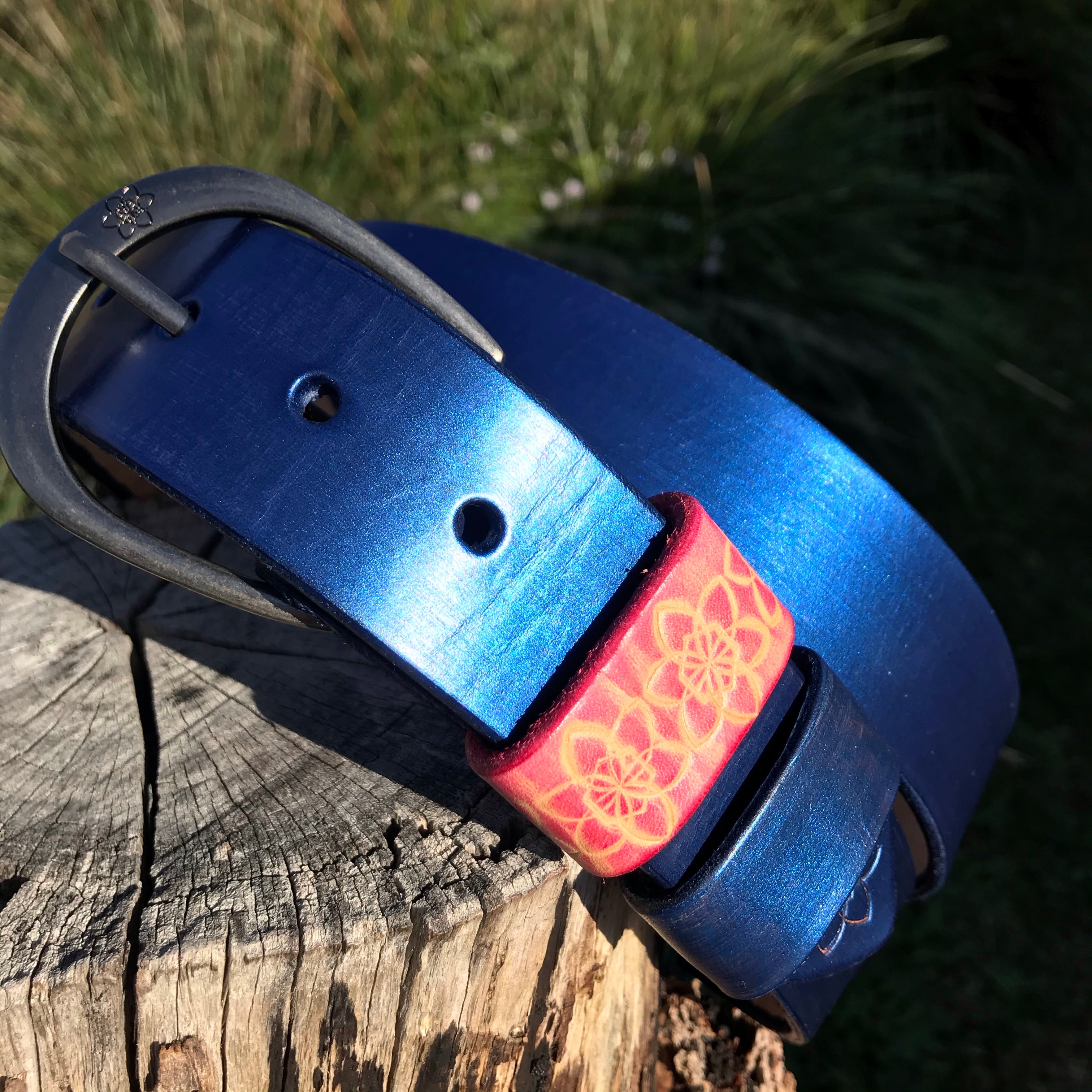 Boho Vintage Style 'Funki' Belt in INDIGO SPARKLE