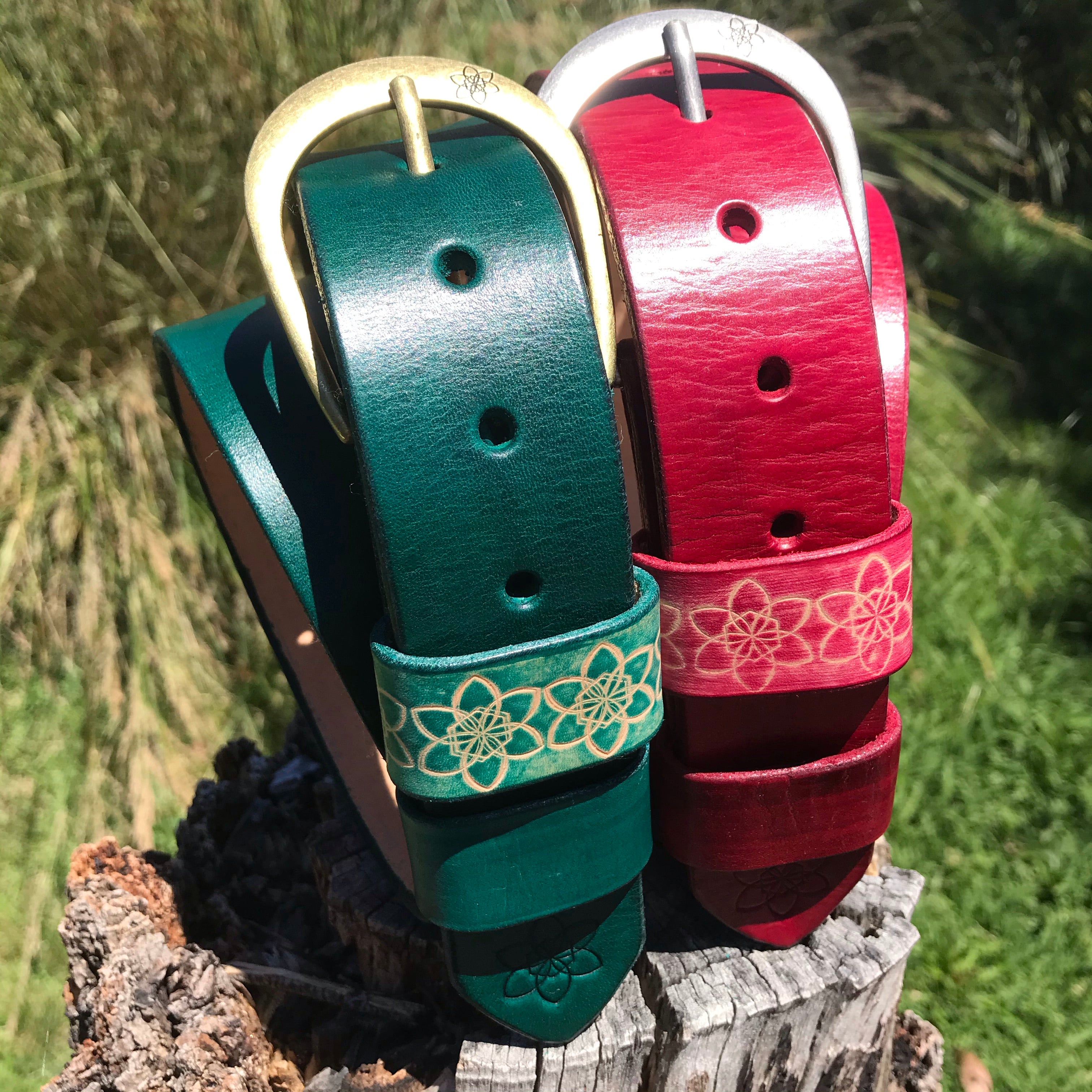 Boho Vintage Style 'Funki' Belt in EMERALD