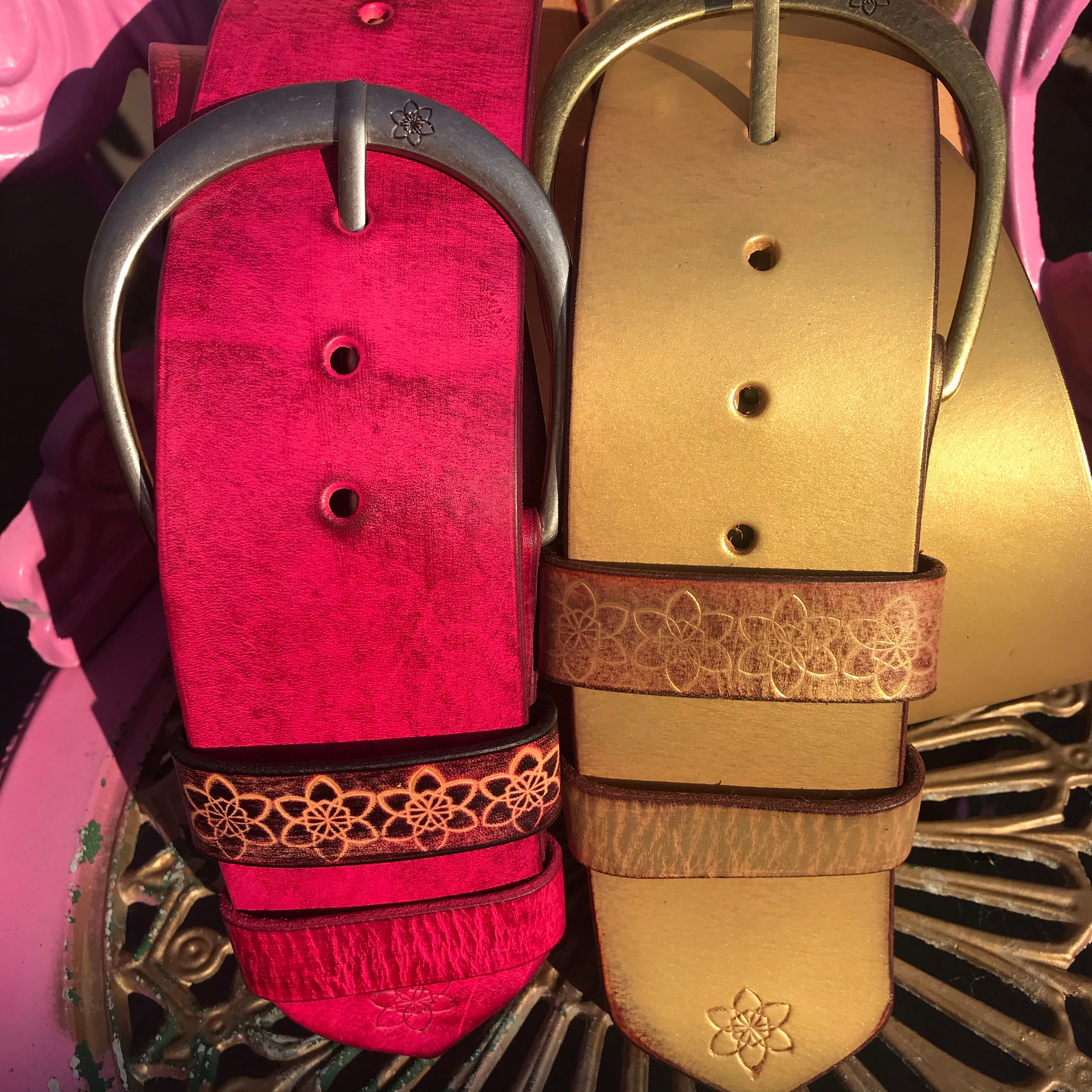 ‘Hippi' Wide Belt Edgy Pink