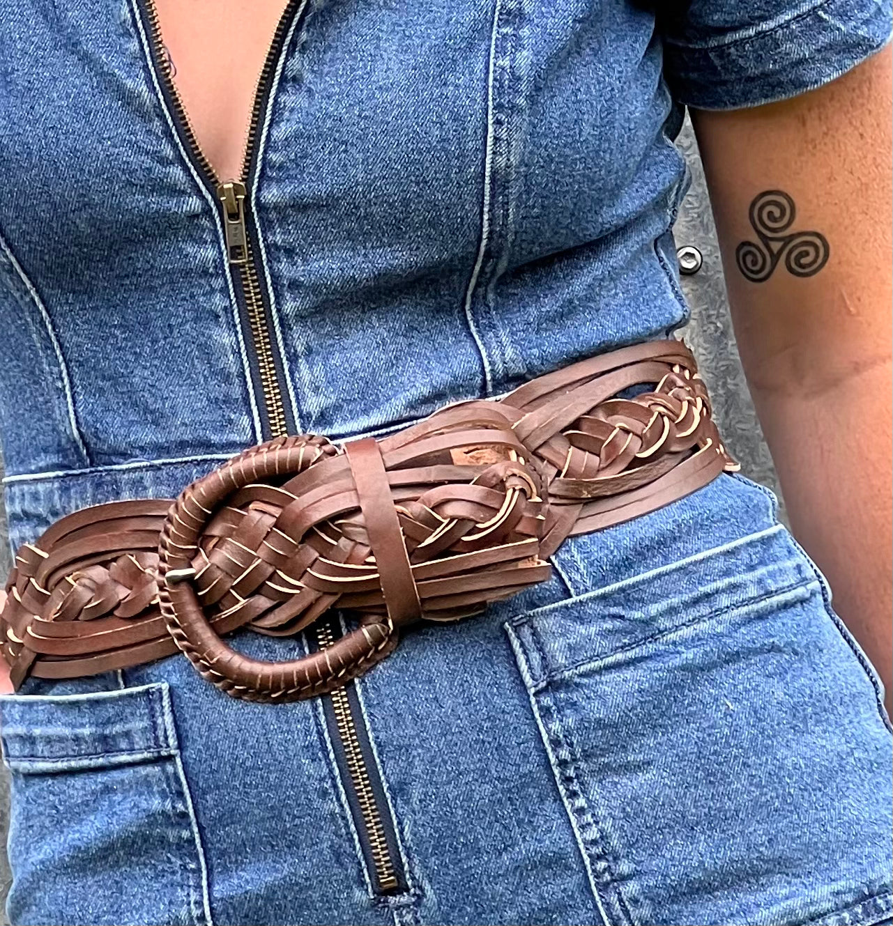 Wide Braided Belts