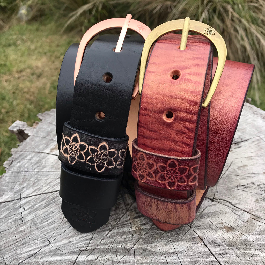 Boho Vintage Style 'Funki' Belt in Onyx/Black