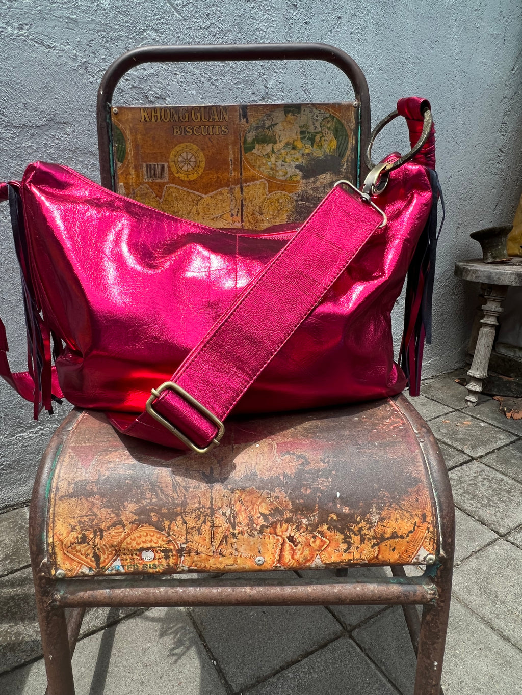 Large Metallic Dakini Slouchi Bag