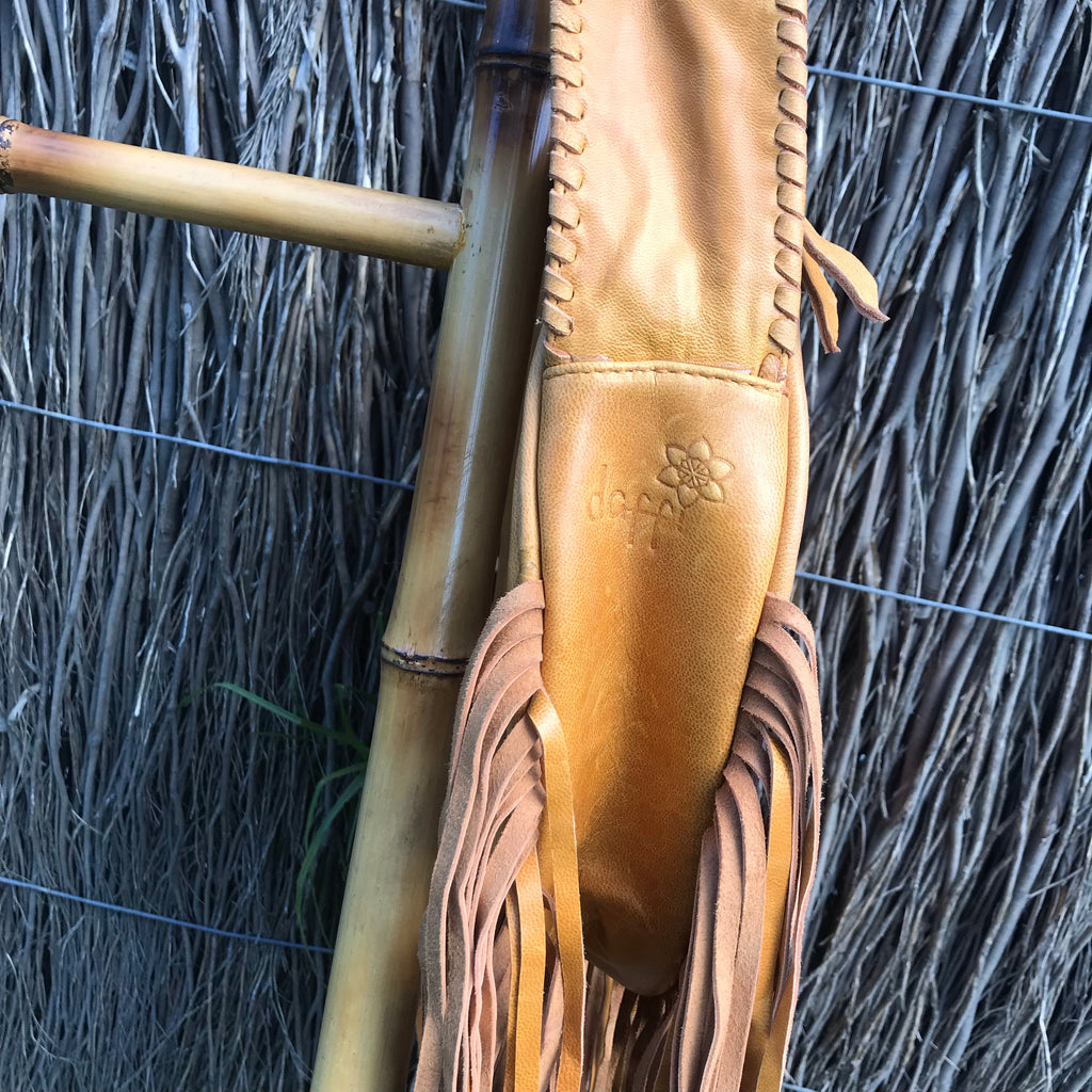 'Follow the Sun' Round Boho Bag Antique Tan